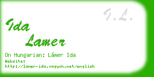 ida lamer business card